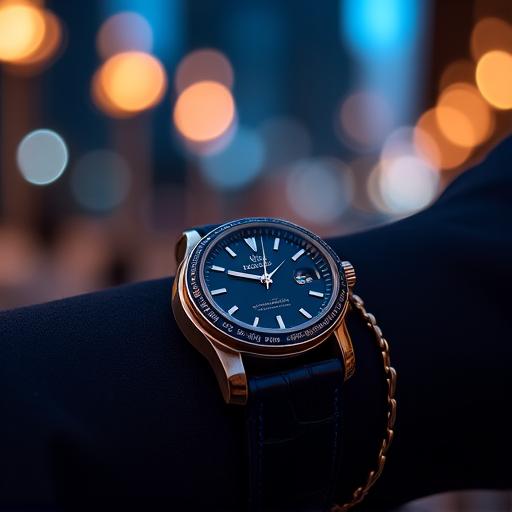 Orologio elegante in un contesto serale